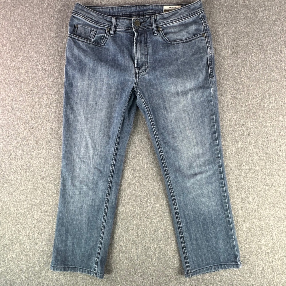 Buffalo Jeans Men 32x32 Jack-X Slim Straight Blue Stretch Denim
